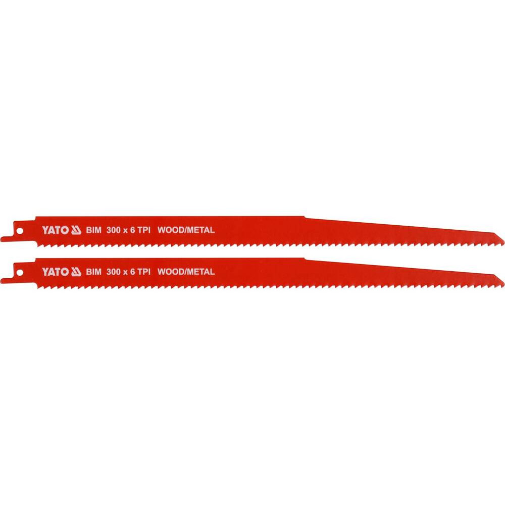 Yato szablyafűrészlap 300 mm/6TPI bimetál 2 db (YT-33935) Yato szablyafűrészlap 300 mm/6TPI bimetál 2 db (YT-33935)