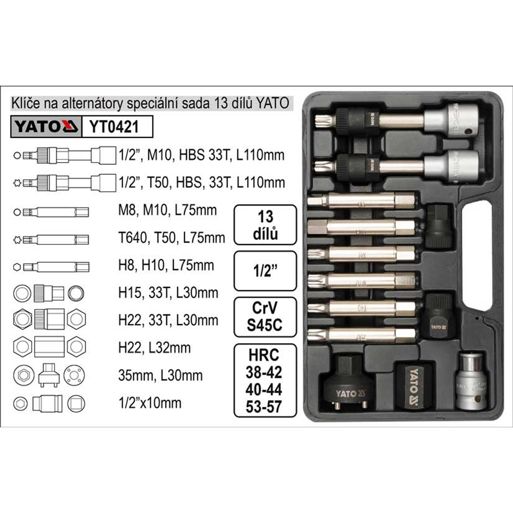 Yato Generátor szerszámkészlet (YT-0421) Yato Generátor szerszámkészlet (YT-0421)