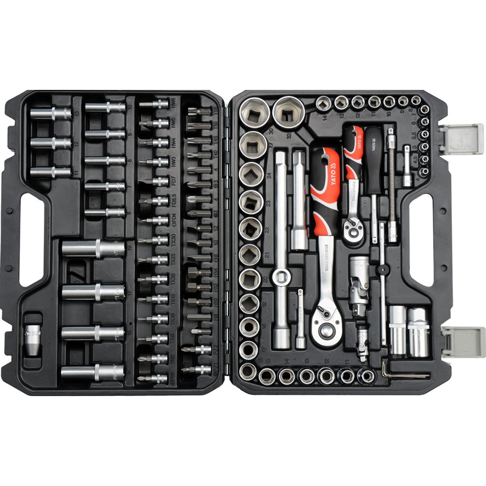 Yato Dugókulcs készlet racsnis hajtókarral 1/2", 1/4" 94 db-os (YT-12681) Yato Dugókulcs készlet racsnis hajtókarral 1/2", 1/4" 94 db-os (YT-12681)