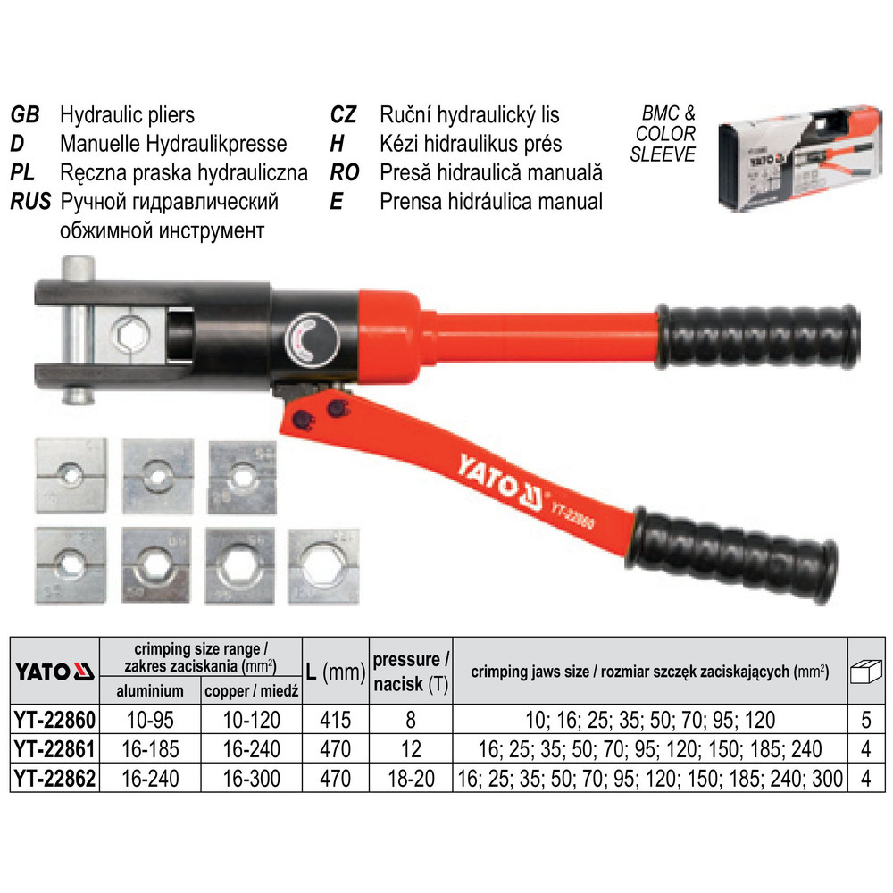 Yato Kézi hidraulikus prés 470mm (YT-22861) Yato Kézi hidraulikus prés 470mm (YT-22861)