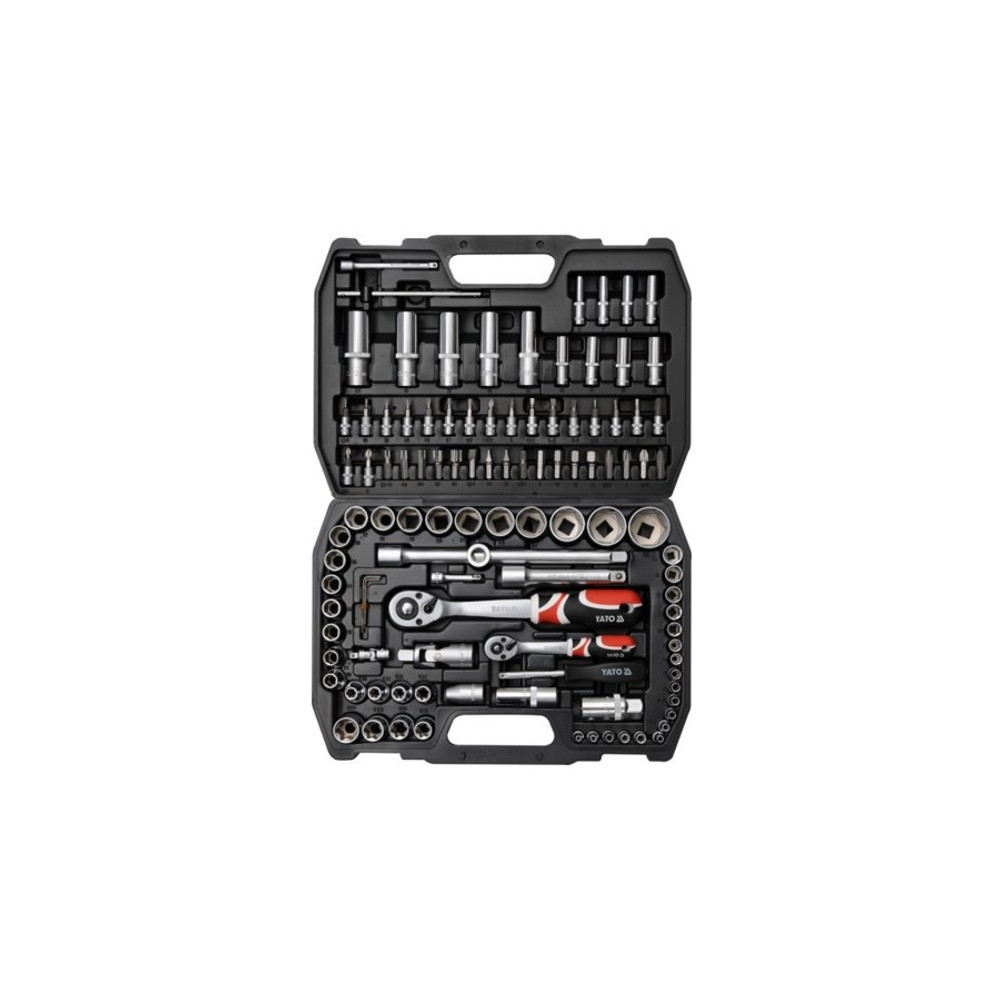 Yato Dugókulcs készlet racsnis hajtókarral 1/2", 1/4" 108 db-os (YT-38791) Yato Dugókulcs készlet racsnis hajtókarral 1/2", 1/4" 108 db-os (YT-38791)