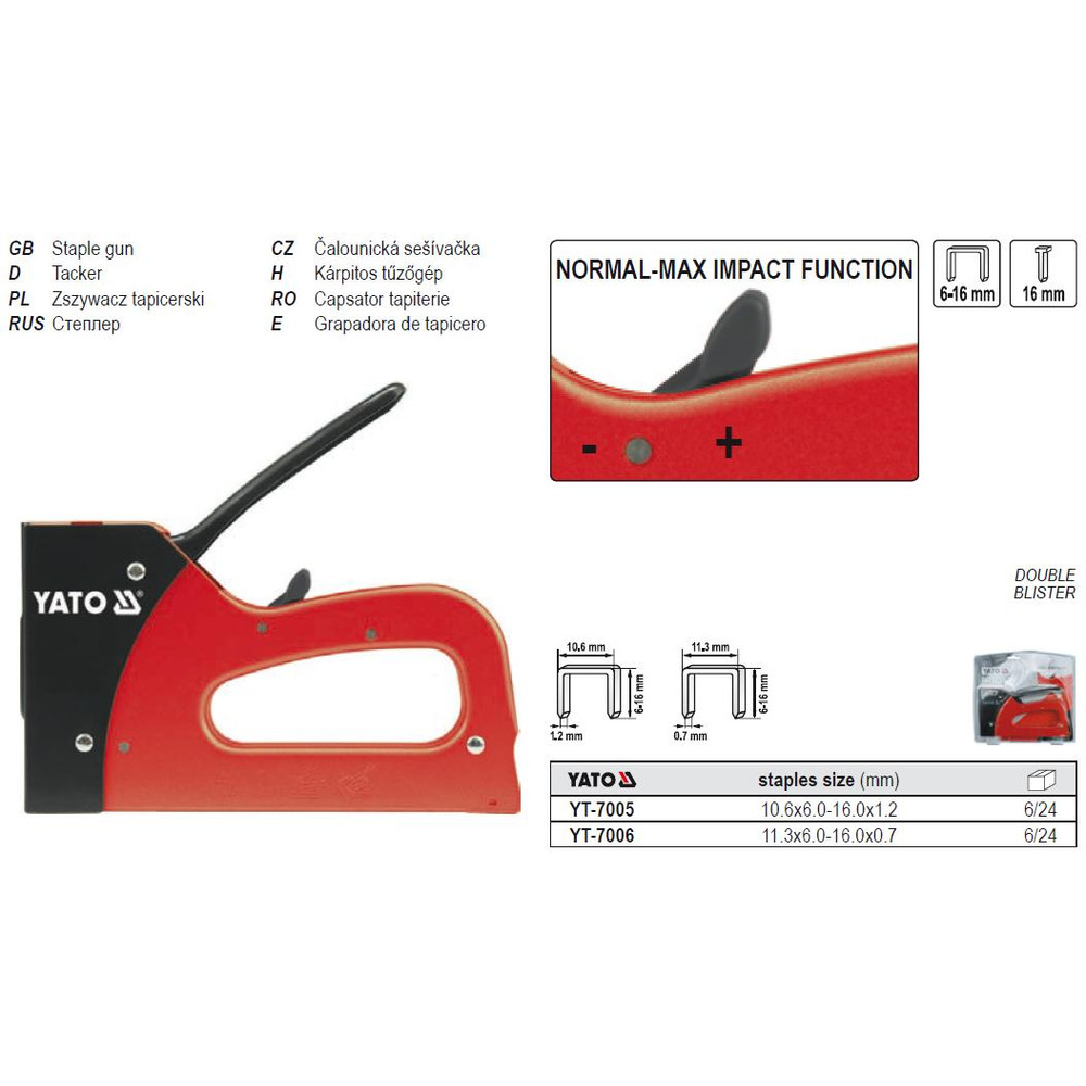 Yato Kárpitos tűzőgép (YT-7005) Yato Kárpitos tűzőgép (YT-7005)