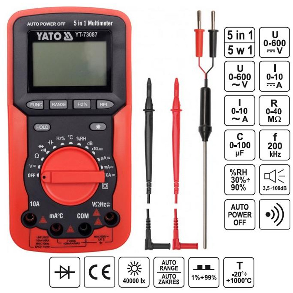 Yato Digitális multiméter (YT-73087) Yato Digitális multiméter (YT-73087)