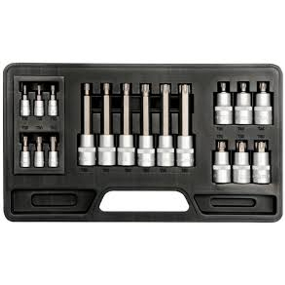 Yato Csapkulcs 1/2", 1/4" TORX T10-T60mm 18 db-os (YT-7751) Yato Csapkulcs 1/2", 1/4" TORX T10-T60mm 18 db-os (YT-7751)