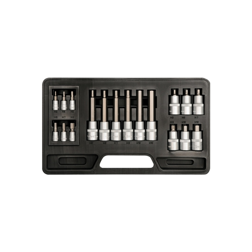 Yato Csapkulcs 1/2", 1/4" Imbusz 18 db-os (YT-7752)