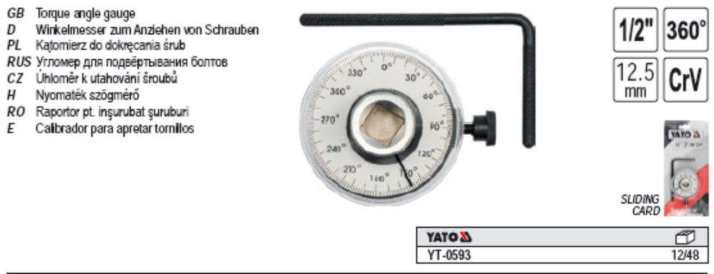 Yato Nyomaték szögmérő (YT-0593)