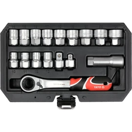 Yato Nyitott dugókulcs készlet 29 részes 1/4" Spline (YT-38653)