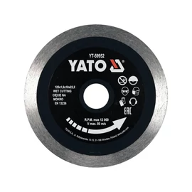 Yato Gyémánt vágókorong 125 x 1,6 x 10 x 22,2 mm folytonos (YT-59952) Yato Gyémánt vágókorong 125 x 1,6 x 10 x 22,2 mm folytonos (YT-59952)
