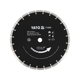 Yato Gyémánt vágókorong 350 x 3,4 x 10,0 x 25,4 mm szegmentált (YT-60003)