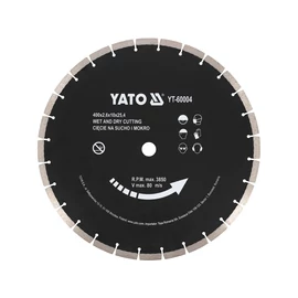 Yato Gyémánt vágókorong 400 x 3,6 x 10,0 x 25,4 mm szegmentált (YT-60004)