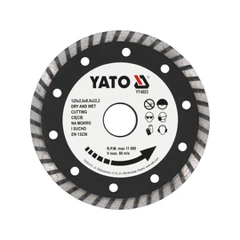 Yato Gyémánt vágókorong 125 x 2,6 x 8,0 x 22,2 mm turbo (YT-6023) Yato Gyémánt vágókorong 125 x 2,6 x 8,0 x 22,2 mm turbo (YT-6023)