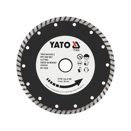 Yato Gyémánt vágókorong 180 x 2,8 x 8,0 x 22,2 mm turbo (YT-6024) Yato Gyémánt vágókorong 180 x 2,8 x 8,0 x 22,2 mm turbo (YT-6024)