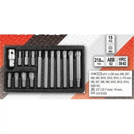 Yato Bit készlet 15 részes (YT-0419) Yato Bit készlet 15 részes (YT-0419)