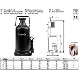Yato Hidraulikus emelő 5t (YT-1702)