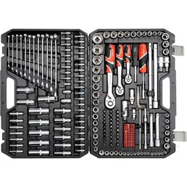 Yato Dugókulcs készlet racsnis hajtókarral 1/2", 1/4", 3/8" 216 db-os (YT-38841)