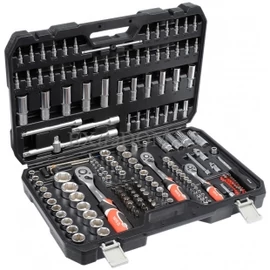 Yato Dugókulcs készlet racsnis hajtókarral 1/2", 1/4", 3/8" 173 db-os (YT-38931)