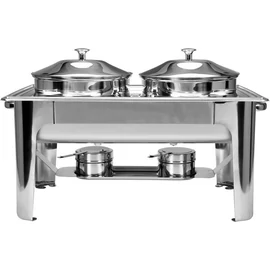 Dupla fedelű chafing két égőpaszta tartóval