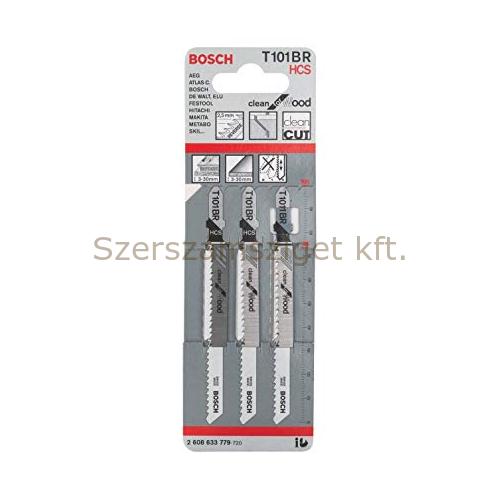 BOSCH T 101 BR Clean for Wood szúrófűrészlap 3db