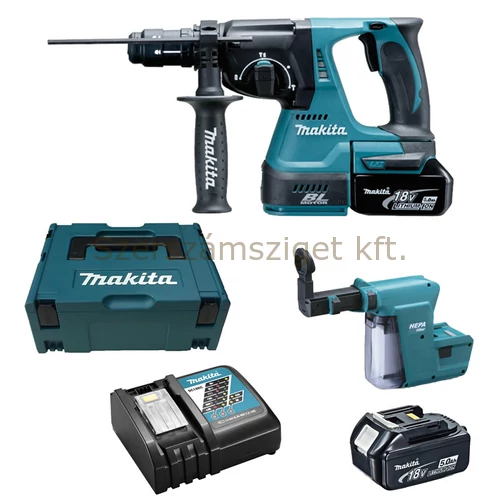 Makita DHR243RTJV SDS-Plus akkus fúró-vésőkalapács+koffer