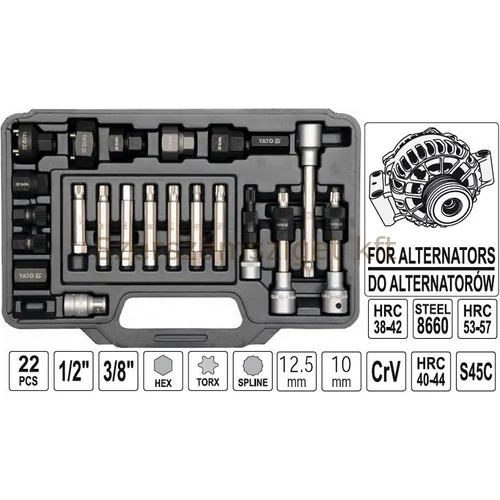 Yato Generátor szerszámkészlet 22 részes (YT-04211)