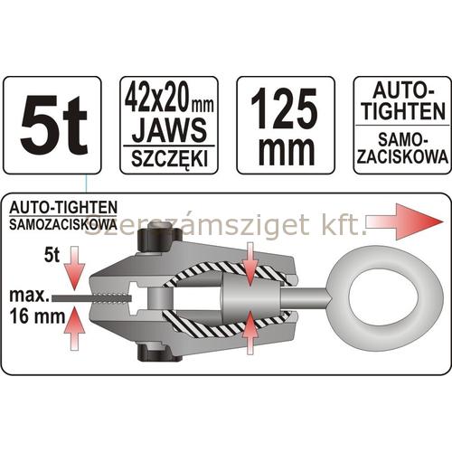 Yato Önszorító húzható pofa, egyenes 5 t(YT-2542)