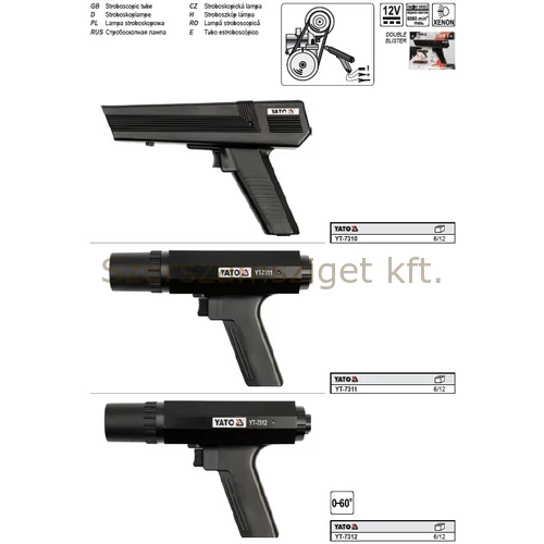 Yato Stroboszkóp lámpa 12V (YT-7310)