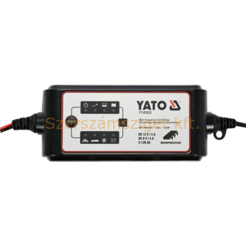 Yato Akkumulátor töltő 6-12V/4A (YT-83032)